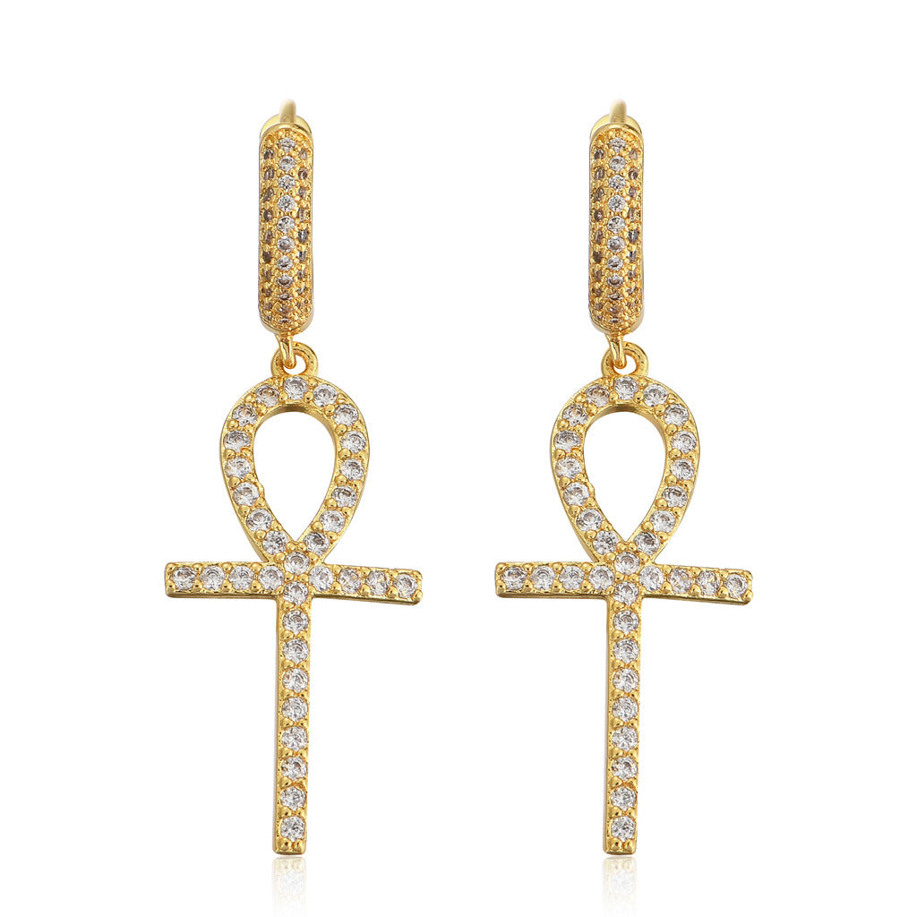 ICED Crossed Earrings Women