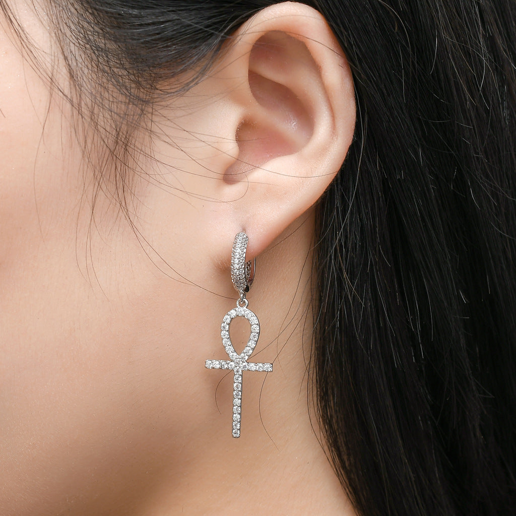 ICED Crossed Earrings Women