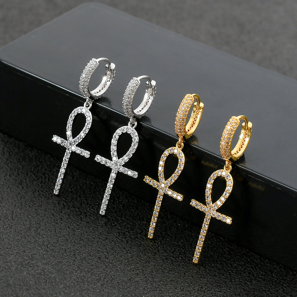 ICED Crossed Earrings Women