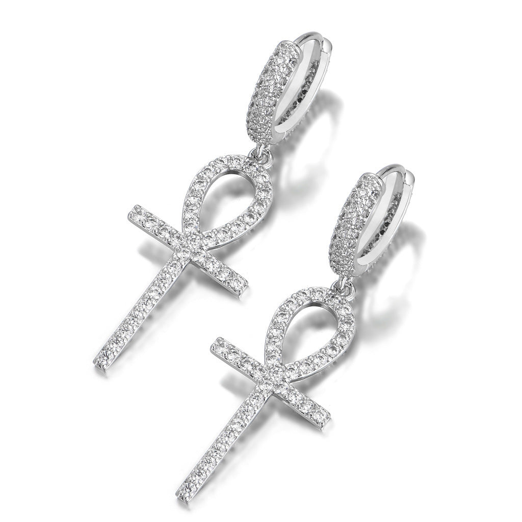 ICED Crossed Earrings Women