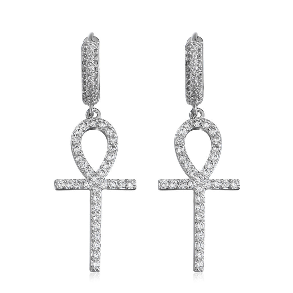 ICED Crossed Earrings Women