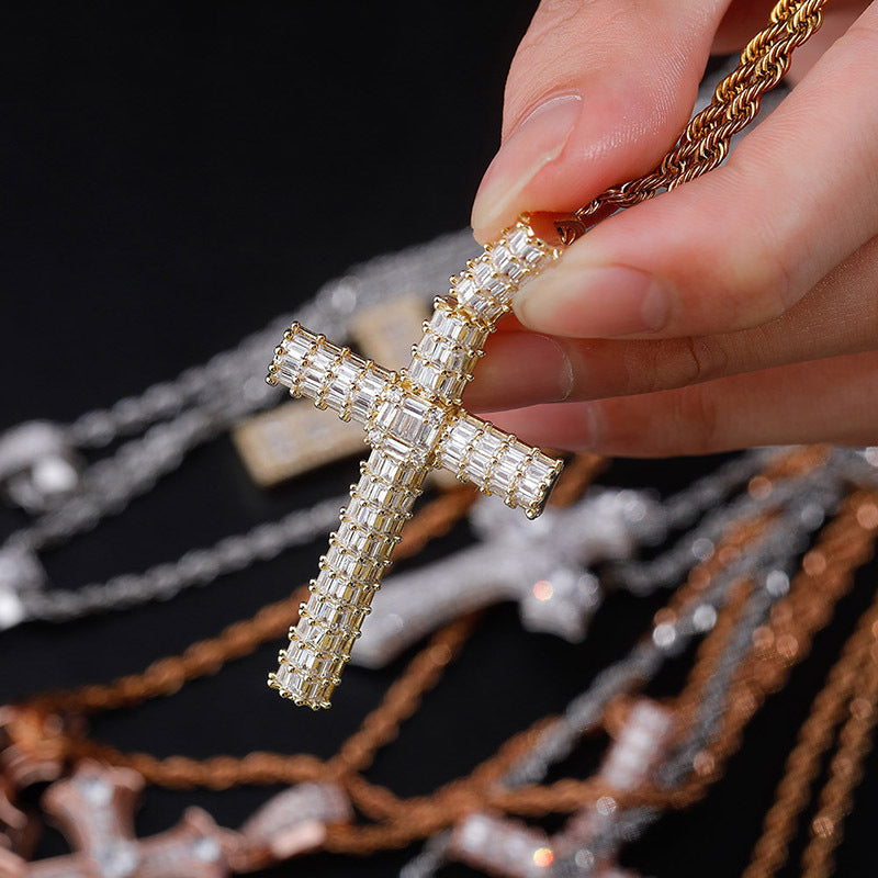 Baguette Cross Pendant