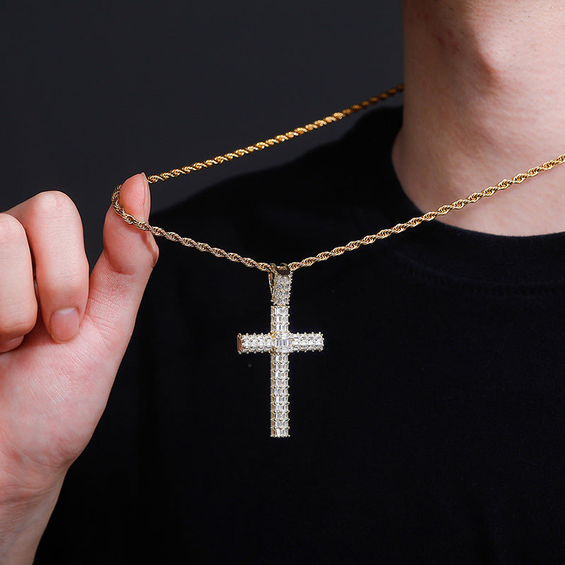 Baguette Cross Pendant