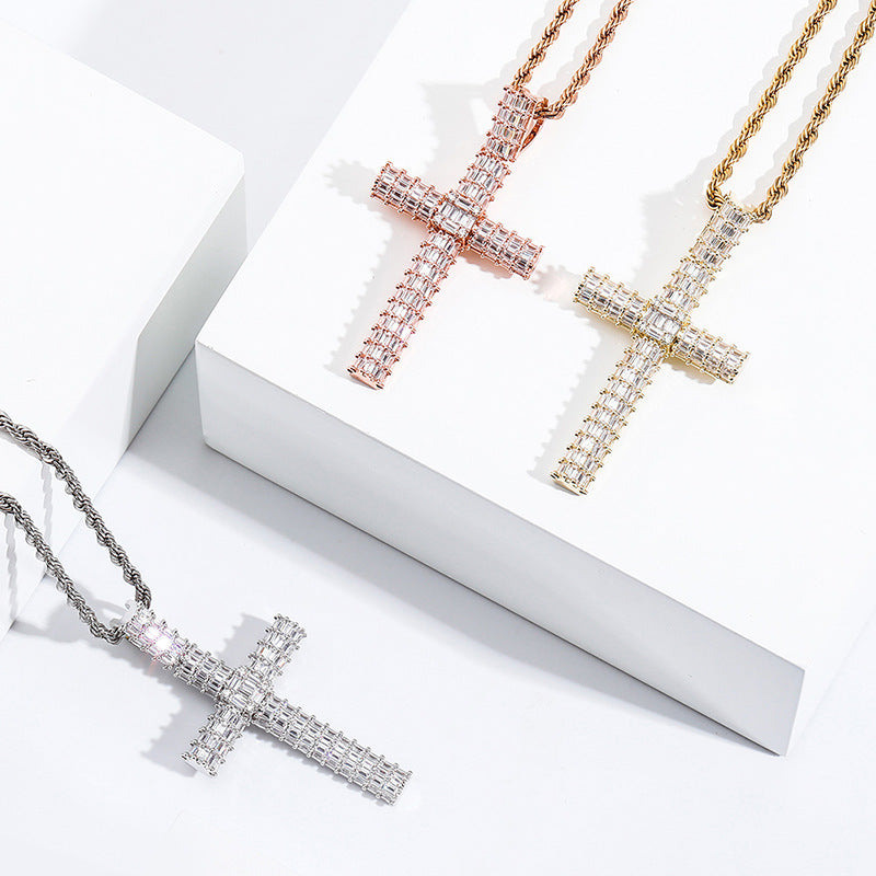 Baguette Cross Pendant