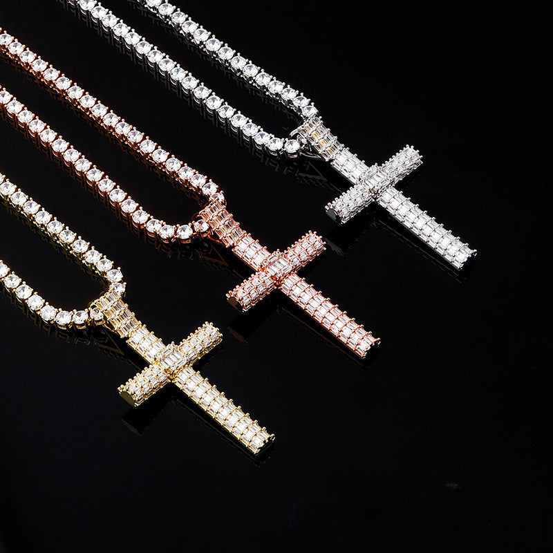 Baguette Cross Pendant