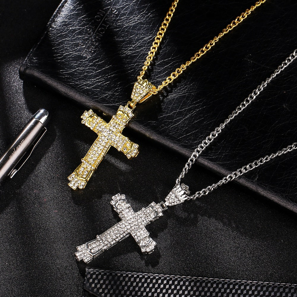 ICED Chunky Cross Pendant