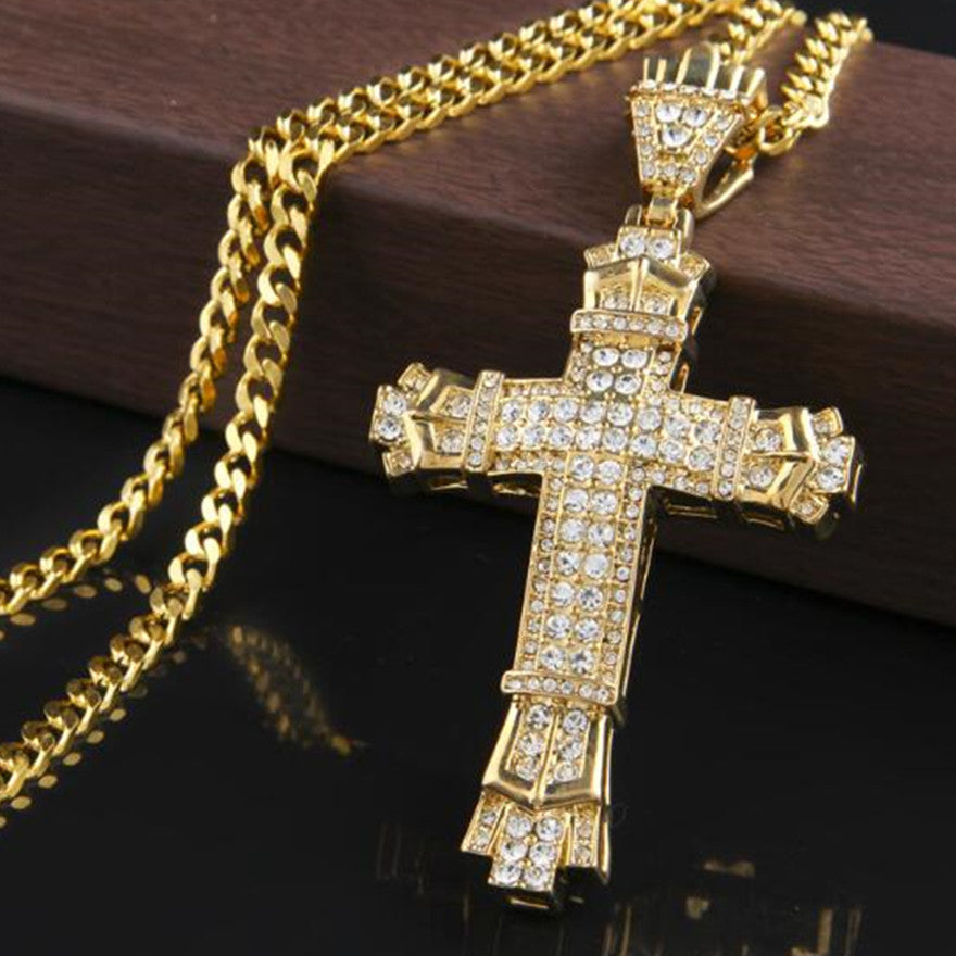 ICED Chunky Cross Pendant