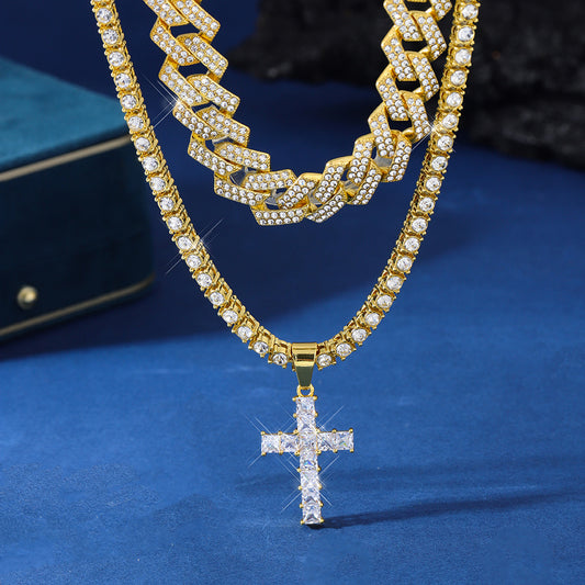 ICED Cross Pendant (Tennis Chain/ICED Cuban Chain Pack)