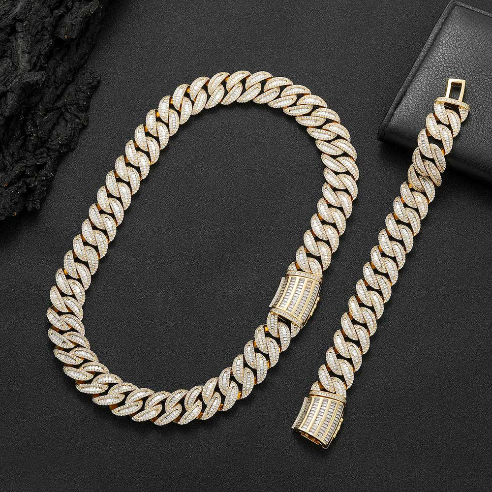 Baguette Cuban Link Chain