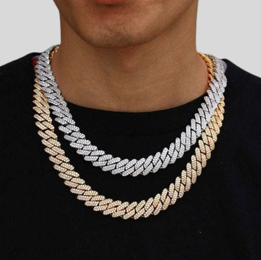 ICED Gold & White Gold Cuban Link Chains (PACK OF 2)