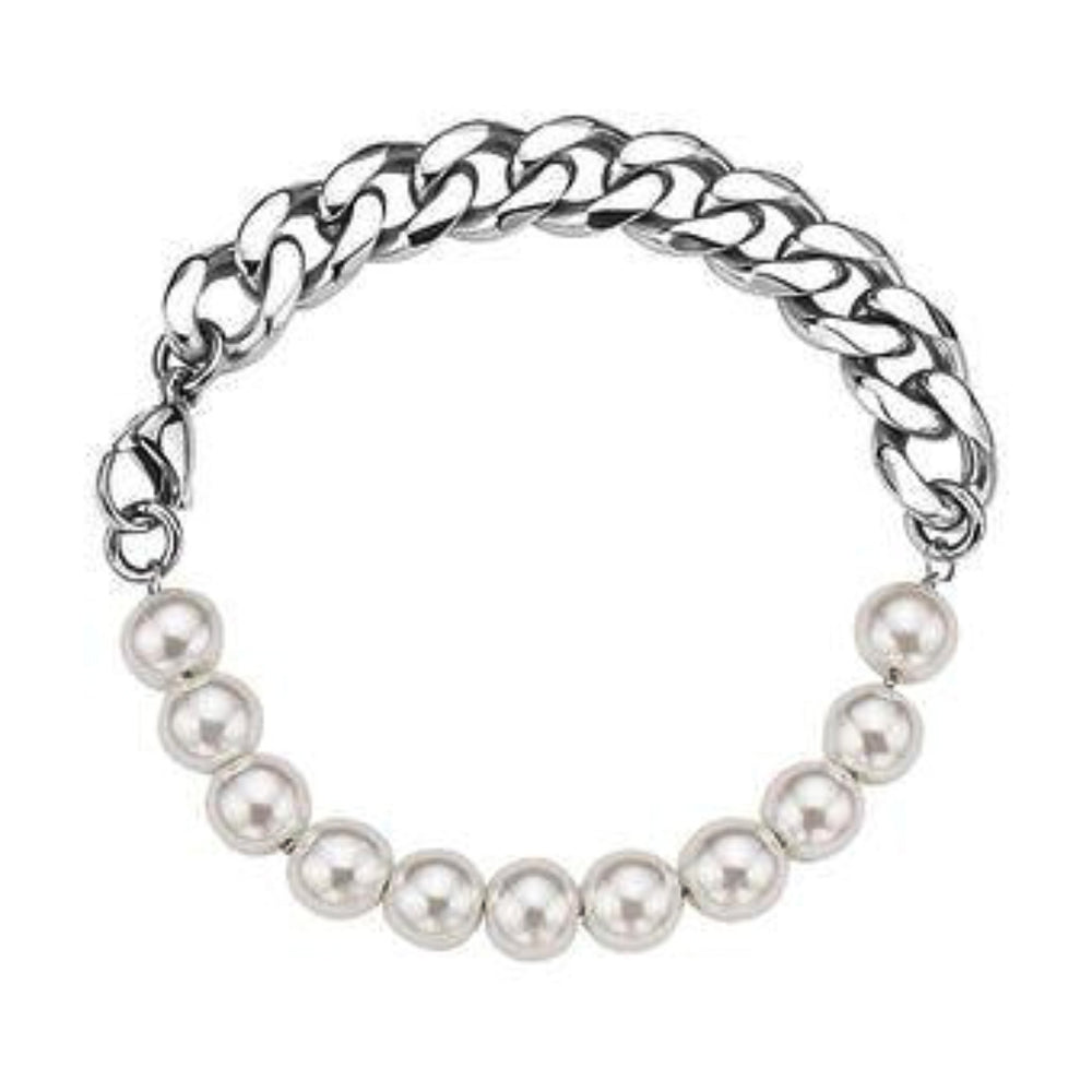 Pearl X Cuban Link Chain & Bracelet (Pack of 2)